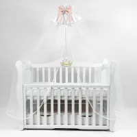 Балдахин для кроватки PernaMea Royal Розовый / Полиэстер