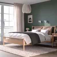 Кровать Ikea Askvoll Lindbaden 140 x 200 см / ЛДСП / Белый photo 3