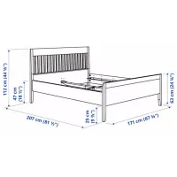 Кровать Ikea Idanas Lindbaden 160 x 200 см / Шпон / Белый photo 10