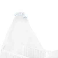 Балдахин для кроватки KikkaBoo The Fish Panda Белый / Тюль