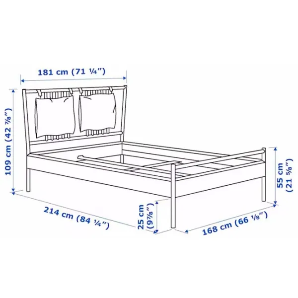 Pat Ikea Bjorksnas Lonset 160 x 200 cm / Masiv / Wood photo 8