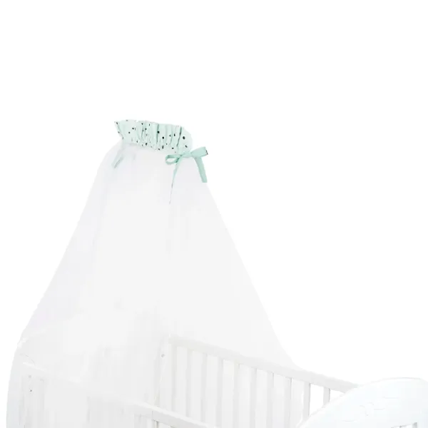 Балдахин для кроватки KikkaBoo Bear With Me  Мятный / Тюль photo 1