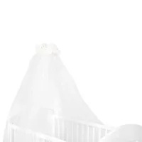 Балдахин для кроватки KikkaBoo Rabbits in Love Белый / Тюль