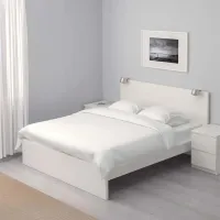 Кровать Ikea Malm 140 x 200 см / Массив / Белый photo 2