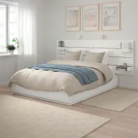 Кровать Ikea Nordli 140 x 200 см / Массив / Белый photo 4