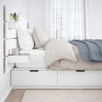 Кровать Ikea Nordli 140 x 200 см / Массив / Белый photo 5