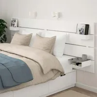 Кровать Ikea Nordli 140 x 200 см / Массив / Белый photo 7