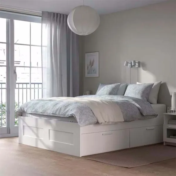 Кровать Ikea Brimnes Lonset 180 x 200 см / Массив / Белый photo 3 Кровать Ikea Brimnes Lonset 180 x 200 см / Массив / Белый photo 3