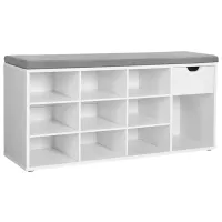 Etajeră pentru încălțăminte Vasagle LHS024W01V1 48 x 104 x 30 /White /White Gray