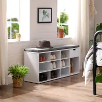 Etajeră pentru încălțăminte Vasagle LHS024W01V1 48 x 104 x 30 /White /White Gray photo 4
