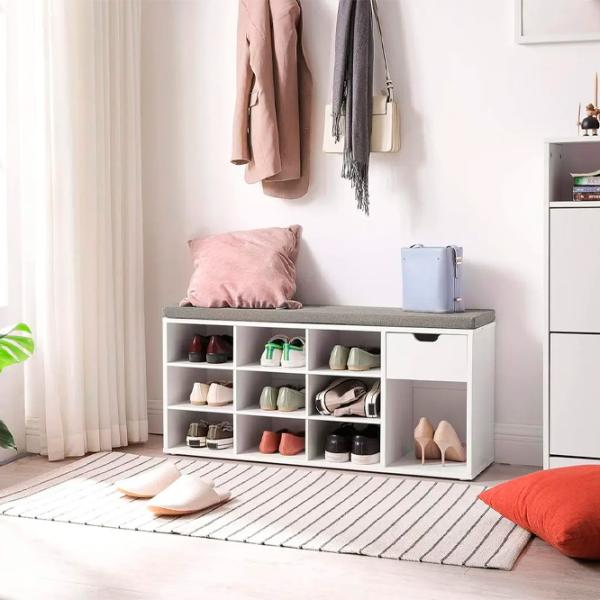 Стеллаж для обуви Vasagle LHS024W01V1 48 x 104 x 30см /White /White Gray photo 5