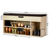 Стеллаж для обуви Costway JV11726NA 48 x 104 x 30см /Дуб Сонома /Дуб Сонома photo 5