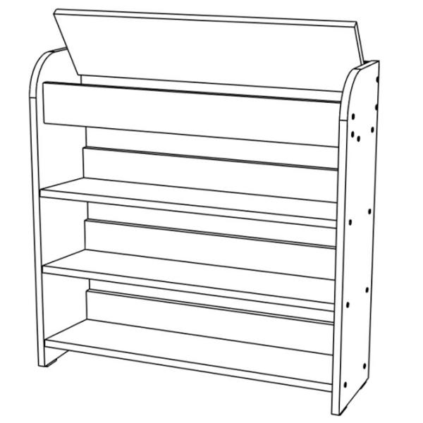 Тумба для обуви ML-Mobila МЛ-13 80 x 100 x 25см /Дуб Сонома /Дуб Сонома photo 2