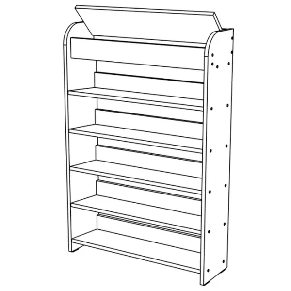 Tumbă pentru încălțăminte ML-Mobila ML-16 119.4 x 100 x 25 /Stejar Auriu /Stejar Auriu photo 2