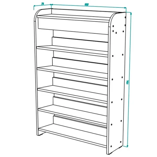 Tumbă pentru încălțăminte ML-Mobila ML-16 119.4 x 100 x 25 /Stejar Auriu /Stejar Auriu photo 3