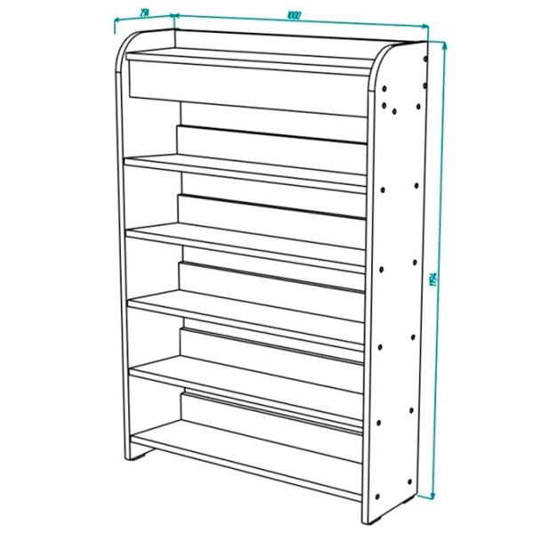 Tumbă pentru încălțăminte ML-Mobila ML-16 119.4 x 100 x 25 /Stejar Auriu /Stejar Auriu photo 3