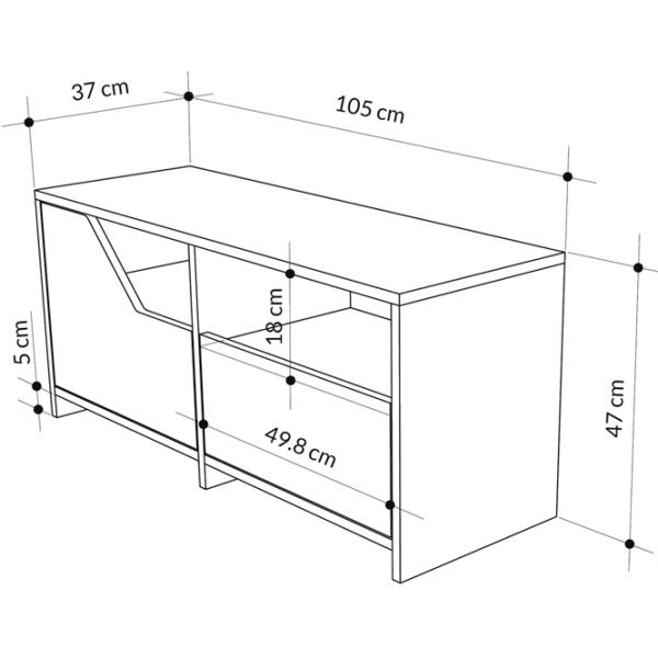 Etajeră pentru încălțăminte Decortie Nexus 47 x 105 x 37 /Light Mocha /Light Mocha White photo 4