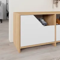 Etajeră pentru încălțăminte Decortie Nexus 47 x 105 x 37 /Stejar /Oak White photo 3