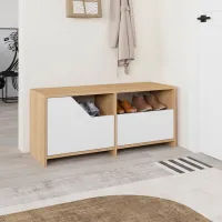 Etajeră pentru încălțăminte Decortie Nexus 47 x 105 x 37 /Stejar /Oak White photo 6