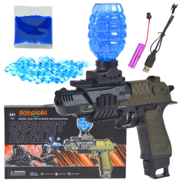 Pistol automat de jucărie J-Shot Desert Eagle JF-022G 14+ / Bile gel / Green photo 3