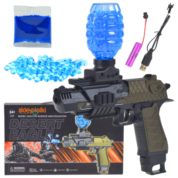 Pistol automat de jucărie J-Shot Desert Eagle JF-022G 14+ / Bile gel / Green photo 3
