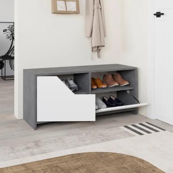 Etajeră pentru încălțăminte Decortie Nexus 47 x 105 x 37 /Gray /Gray White photo 4