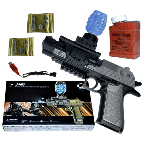 Pistol automat de jucărie J-Shot Desert Eagle JF-022G 14+ / Bile gel / Black photo 5