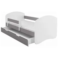 Pat pentru copii ACMA Meble Acma II 80 x 180 cm / Placă pentru mobilă / White