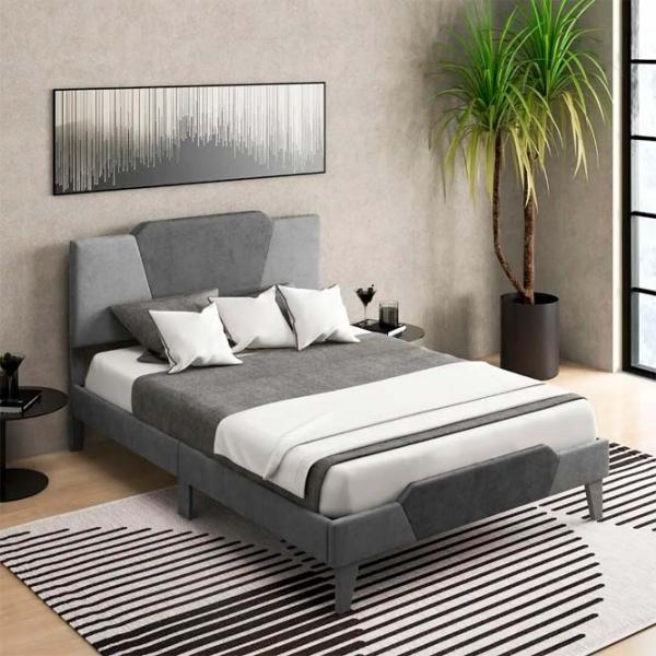 Pat Costway HU10449GR-D 140 x 200 cm / Masiv / Gray photo 5