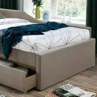 Кровать Signal Eliot Velvet 120 x 200 см / Массив / Темно-бежевый photo 4