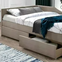 Кровать Signal Eliot Velvet 120 x 200 см / Массив / Темно-бежевый photo 5