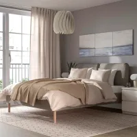 Кровать Ikea Sagesund/Lindbaden 160 x 200 см / Шпон / Коричневый photo 2