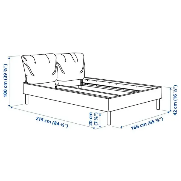 Pat Ikea Sagesund/Lindbaden 160 x 200 cm / Furnir / Brown photo 8