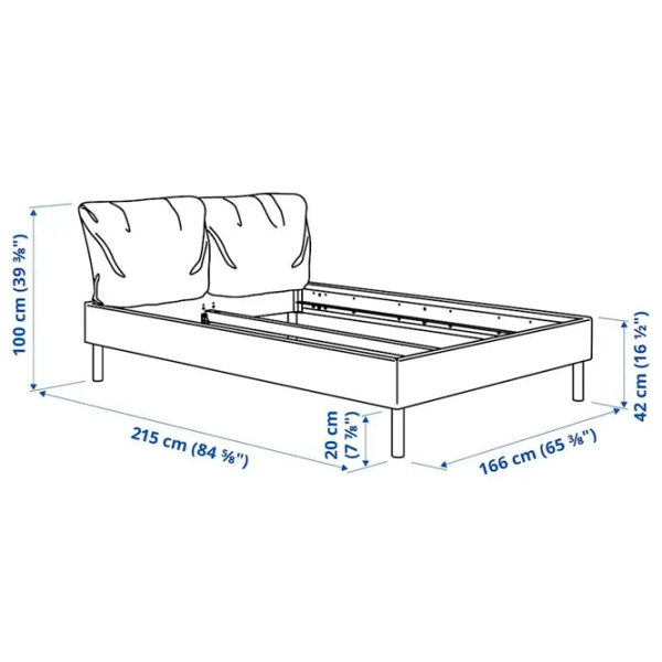 Pat Ikea Sagesund/Lindbaden 160 x 200 cm / Furnir / Brown photo 8