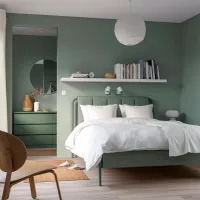 Кровать Ikea Tallasen/Kulsta/Vesteroy 160 x 200 см / Сталь / Серо-зеленый photo 13