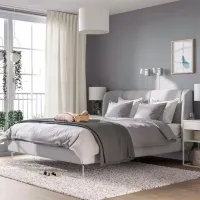 Кровать Ikea Tufjord/Tallmyra/Lonset 140 x 200 см / Шпон / Белый photo 2