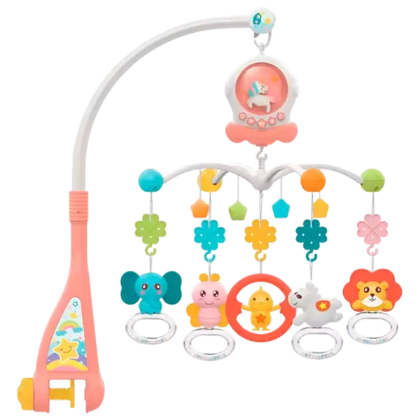 Jucărie pentru pătuțuri și cărucioare Huanger Music Mobile HE0312 1+ / Pink photo 1