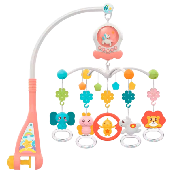 Jucărie pentru pătuțuri și cărucioare Huanger Music Mobile HE0312 1+ / Pink photo 1