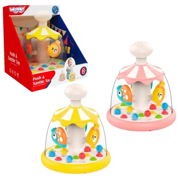 Jucărie de împins și tras Huanger Animal carousel HE8086 3+ / Multicolor photo 3