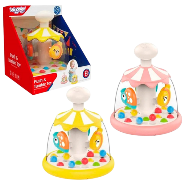 Jucărie de împins și tras Huanger Animal carousel HE8086 3+ / Multicolor photo 3