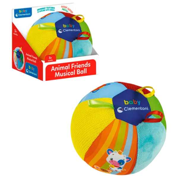 Jucărie moale Clementoni Musical Ball 17464 1+ / Multicolor photo 1