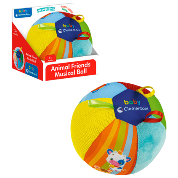 Jucărie moale Clementoni Musical Ball 17464 1+ / Multicolor photo 1
