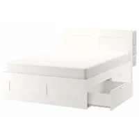 Кровать Ikea Brimnes Lindbaden 180 x 200 см / ЛДСП / Белый