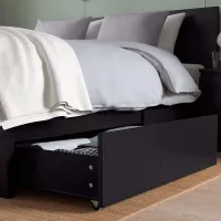 Кровать Ikea Malm Luroy 2 180 x 200 см / Шпон / Черно-Коричневый photo 4