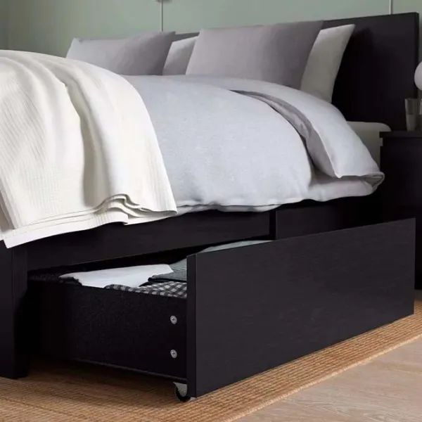 Кровать Ikea Malm Luroy 2 160 x 200 см / Шпон / Черно-Коричневый photo 5