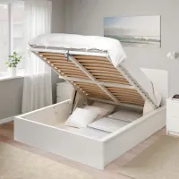 Кровать Ikea Malm 180 x 200 см / Массив / Белый photo 6