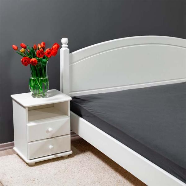 Кровать Mobicasa L-207 180 x 200 см / Дерево / Белый photo 5 Кровать Mobicasa L-207 180 x 200 см / Дерево / Белый photo 5