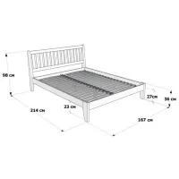 Кровать Mobicasa Porto 160 x 200 см / ДСП / Белый photo 4
