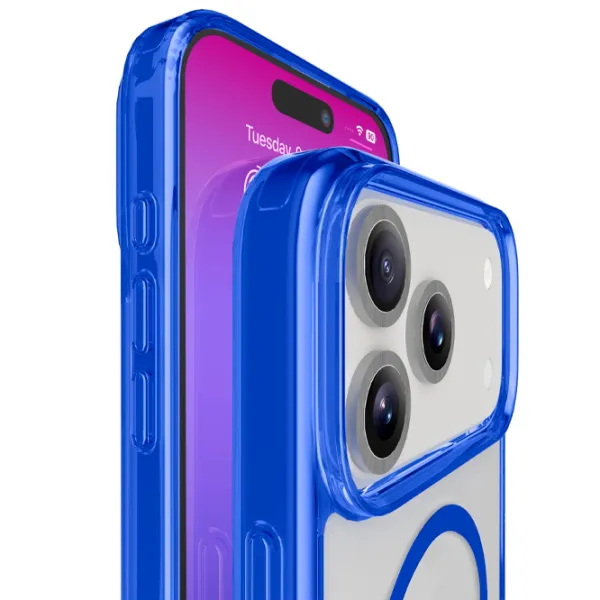 Husă pentru smartphone Apple iPhone 17 Pro Max Cellularline / MagSafe Back / TPU / Transparent Blue photo 5
