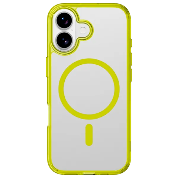 Husă pentru smartphone Apple iPhone 17  Cellularline / MagSafe Back / TPU / Transparent Lime photo 1